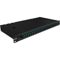 Excel Enbeam 24 Way Multimode Fibre Optic Panel 24 LC Quad (96 Fibre) Aqua